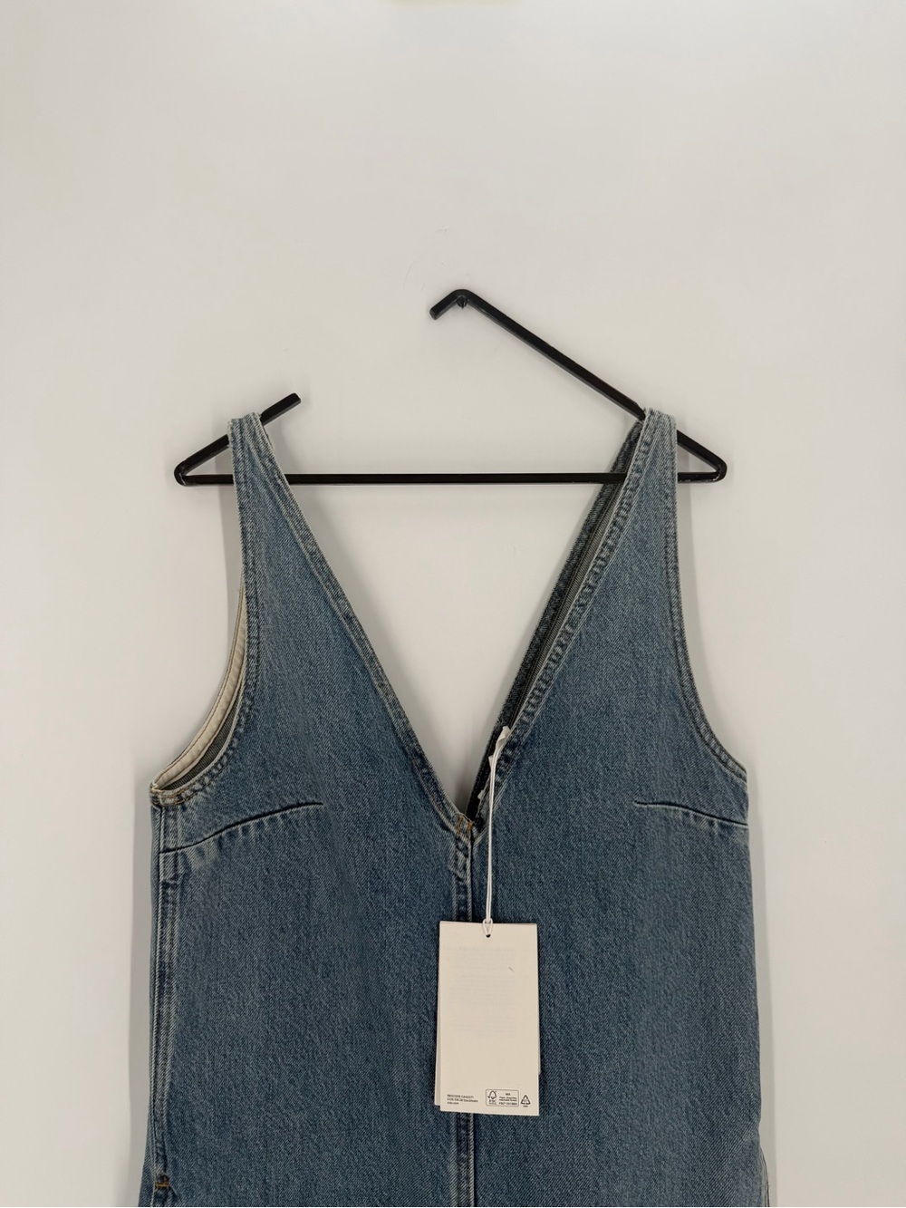 Cos V Neck Denim Relaxed Fit Jumpsuit
